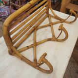 Rattan coat rack