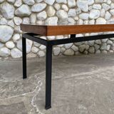 Mid-century teak coffee table with graphic motif, Germany 1950-60