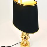 Sculptural Hollywood Regency table lamp in the shape of a horse from the 1970s.