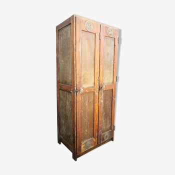 Coat rack cloakroom, Vintage wooden wardrobe