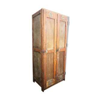 Coat rack cloakroom, Vintage wooden wardrobe