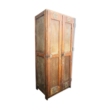 Coat rack cloakroom, Vintage wooden wardrobe