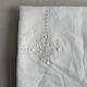 Large antique linen and cotton tablecloth 230x154.