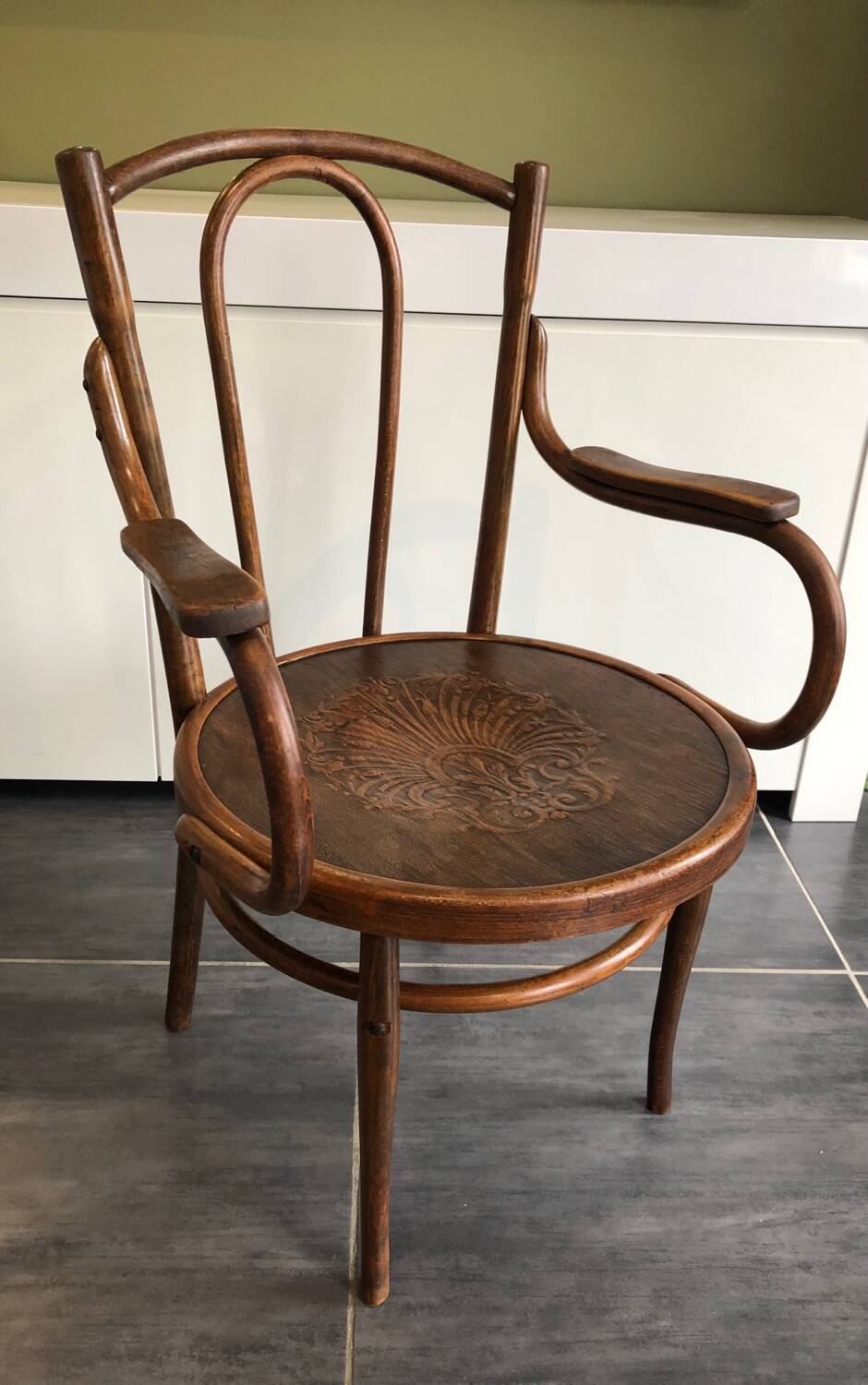 Vintage bentwood armchair, 1900s