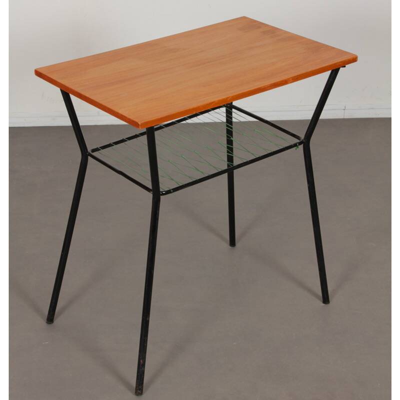 Vintage metal and wood table from the 1960s