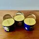 Trio of old Côte d'Or metal chocolate boxes - floral decoration