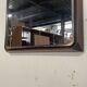 Specchio da parete rettangolare degli anni '50 in legno e ottone