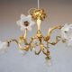 Chandelier in gilded bronze Napoleon III to tulips XIX