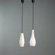 Vintage metal and opaline glass lamps, Italian design, 1960s.