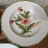 Set of 3 decorative deep plates with floral decoration