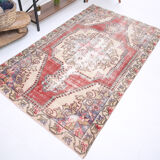 4x7 madallion faded oushak rug, 220x132cm