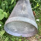 Vintage galvanized zinc charcoal bucket conical shape Dimension: height -50cm- width -25cm-