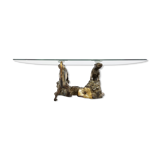 Bronze leopard coffee table, 1970s