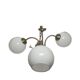 Art Deco glass and brass chandelier, Poland, 1970s