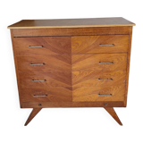 Vintage chest of drawers with compass feet