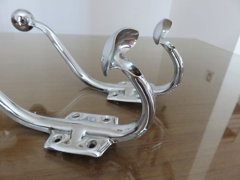 Pair of chrome metal pads 70s