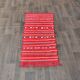 Red Moroccan kilim carpet