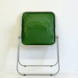 Chaise Plona de Giancarlo Piretti pour Castelli en cuir vert