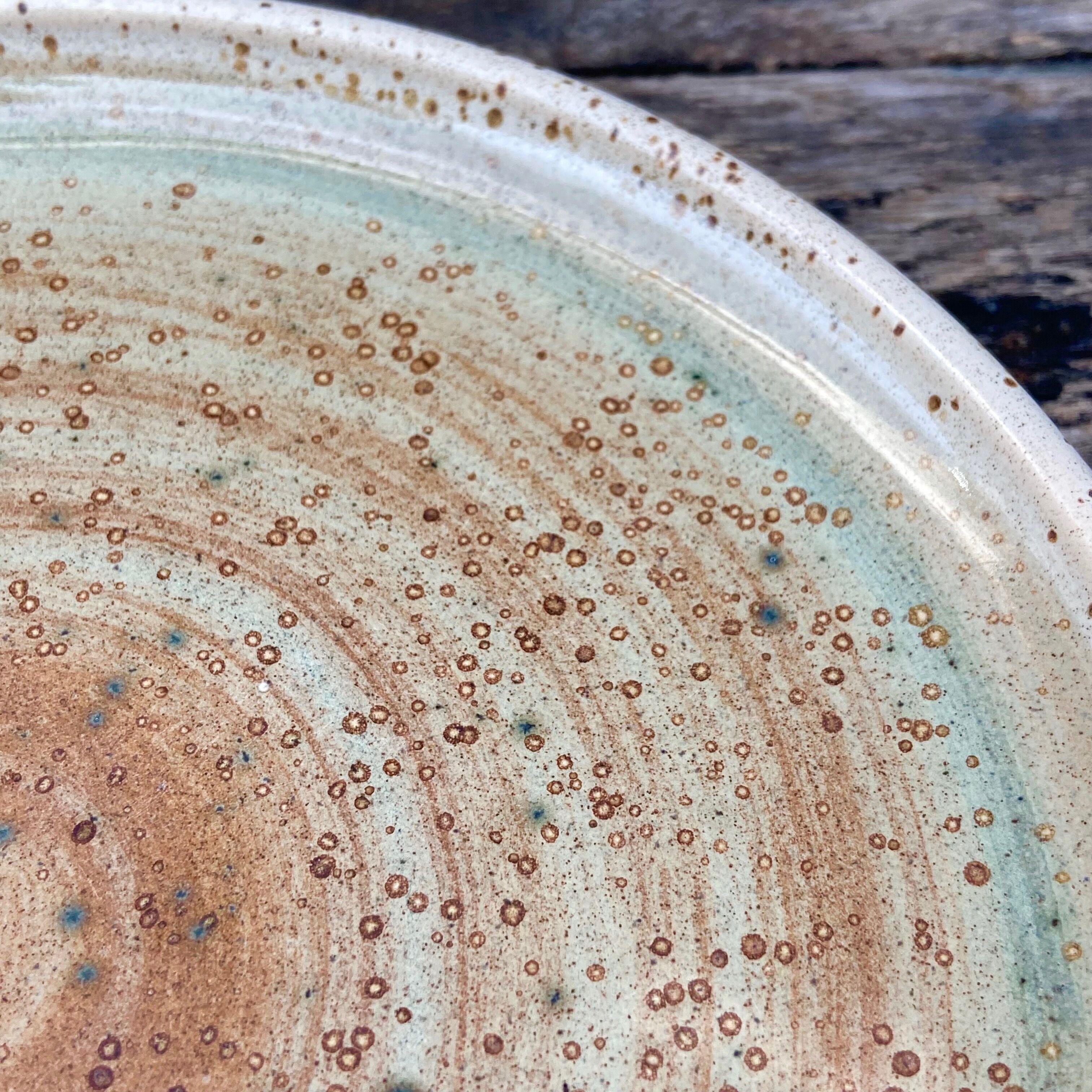 Set of 4 stoneware plates-Manufacture Pornic MBFA-Décor MIA