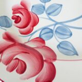 Plat rond vintage HBCM décoré à la main