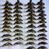 45 Triangular fixing tips for stair mat bar. Bronze, 19th