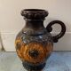 German scheuerich ceramic vase with flowers decor from the 70s