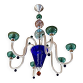 Lustre en verre de Murano multicolore vintage des années 1980