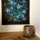 Peinture petites fleurs bleues