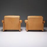 Stunning Coronado chairs in cognac leather by Afra & Tobia Scarpa - B&B Italia