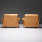 Stunning Coronado chairs in cognac leather by Afra & Tobia Scarpa - B&B Italia
