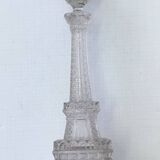 Eiffel Tower shaped candlesticks made by the Portieux crystal factory
