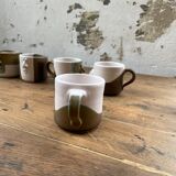 Ensemble céramique anthropomorphe théière, tasses et bol