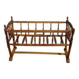 Solid walnut baby cot