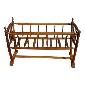 Solid walnut baby cot