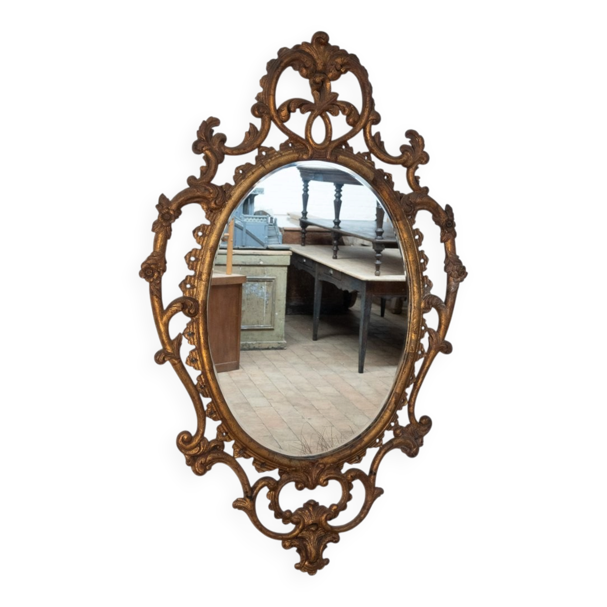 Miroir en bois doré, 1890