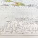 Carte les Antilles mer des Caraïbes archipel vintage de 1950