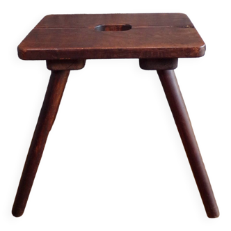 Solid wood farm stool