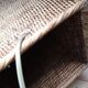 Braided rattan lamp foot, square, vintage 1970