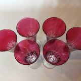 6 vintage champagne flutes