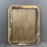 Classic Style Rectangular Golden Wood Mirror