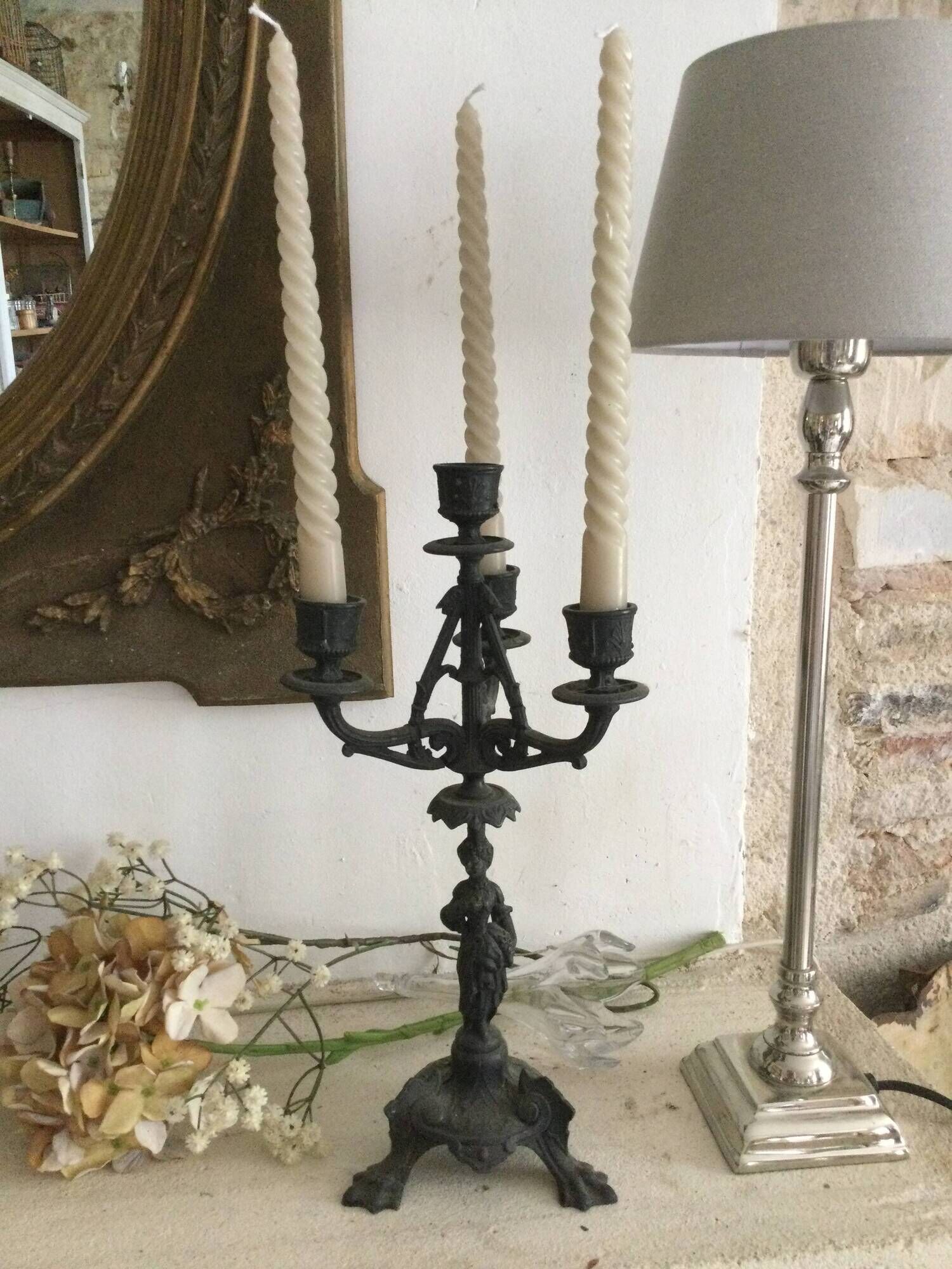Pair of antique candlesticks