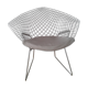 Diamond design chromed metal Chair Harry Bertoia Knoll early 1970s edition