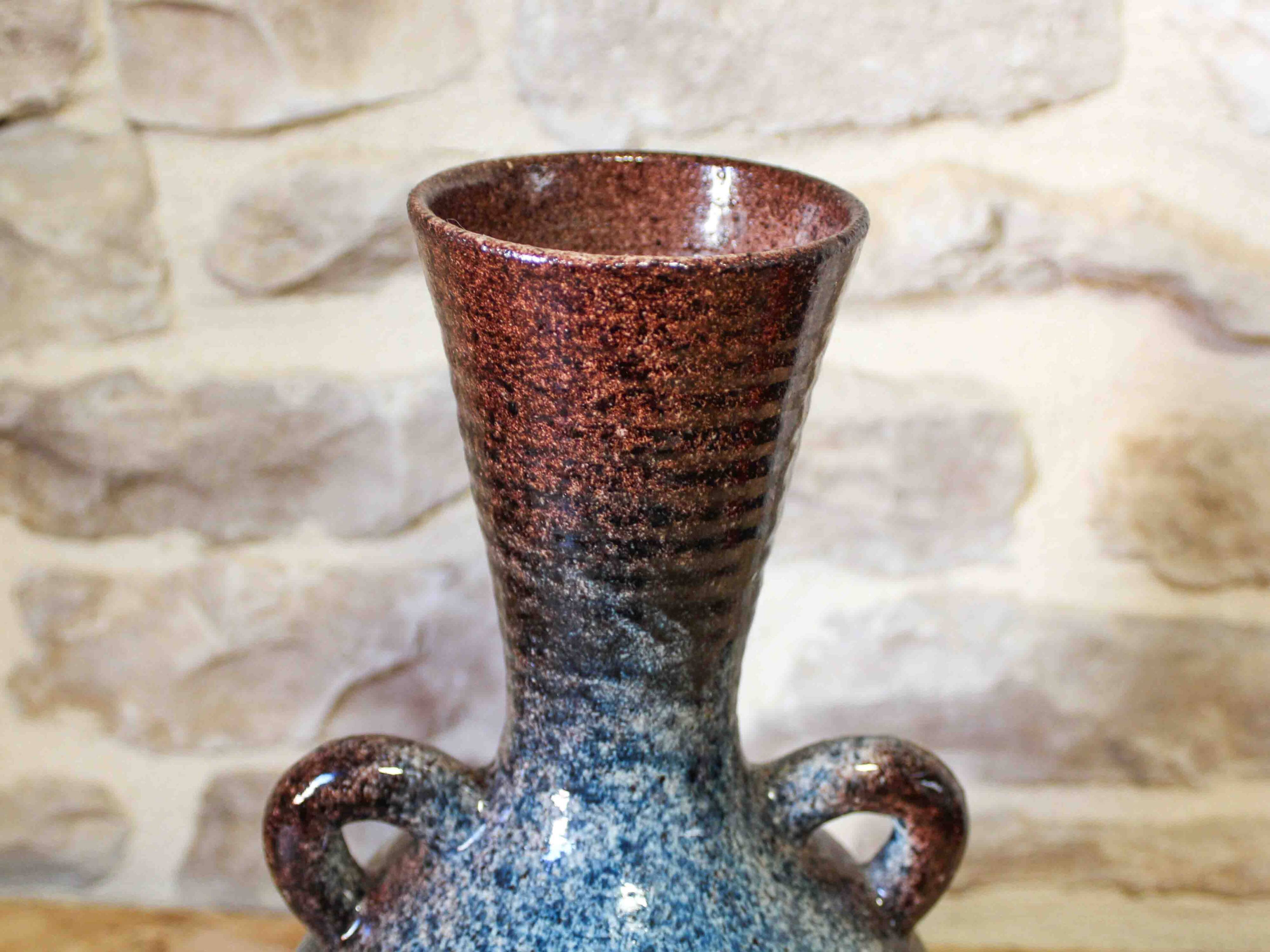 Double-handled ceramic vase Accolay