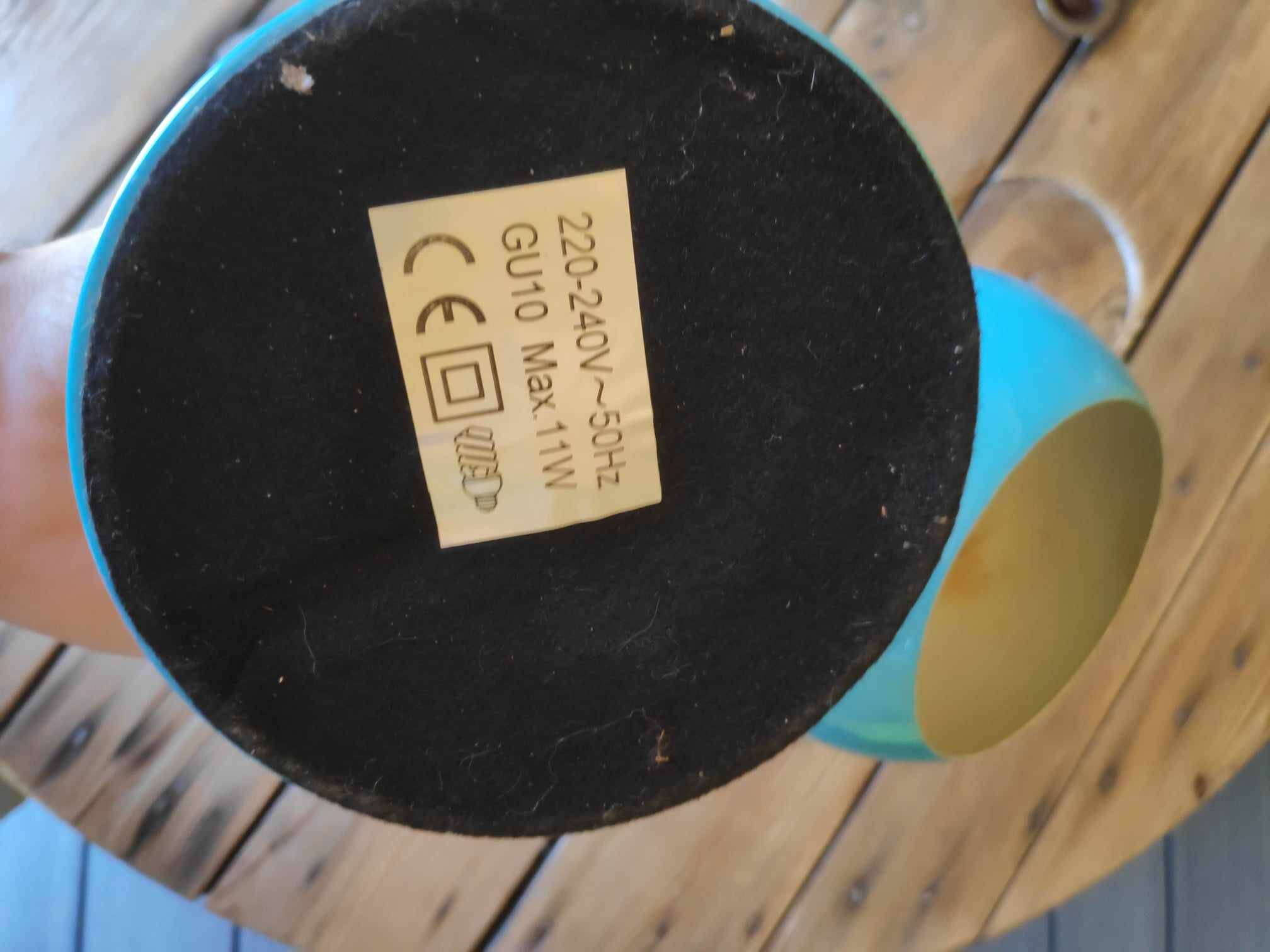 Vintage blue eyeball lamp