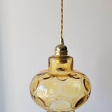 Faceted glass pendant light