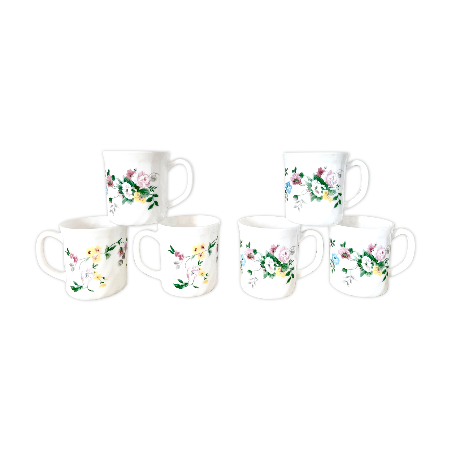 6 mugs Arcopal 1970