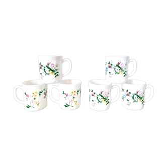 6 mugs Arcopal 1970