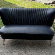 Mid-century sky black cocktail sofa, 1950s