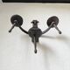 Wrought iron candle holders 1900 brutalist sconces