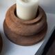 Wooden candle holders
